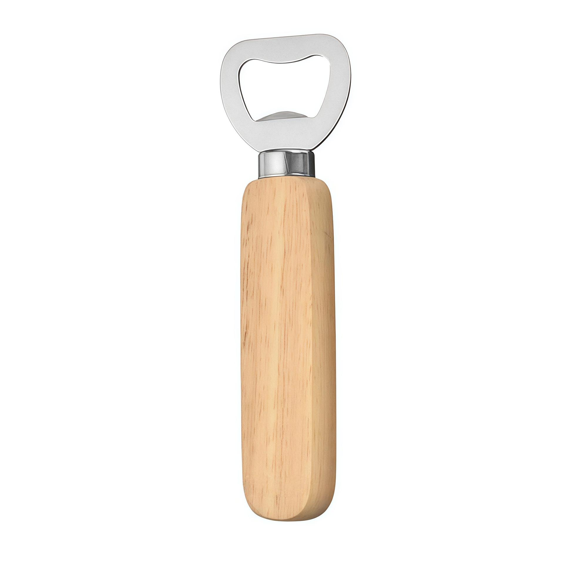 Wooden handle wine and beer bottle opener, simple and portable. Wooden beverage bottle opener logo 20-40 pieces
