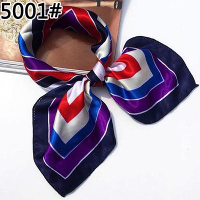 Silk-like Satin Wrap Womens Printing Shawl Square Scarves Scarf For Gift