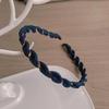 Women Headband Anti-Slip Teeth Mesh Yarn Twist Soft Braided Texture Hair Hoop Washing Face Headband Hair Accessory