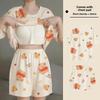 Cartoon Girl Summer Pajamas Set With Chest Padding For Sleep And Lounge Comfort