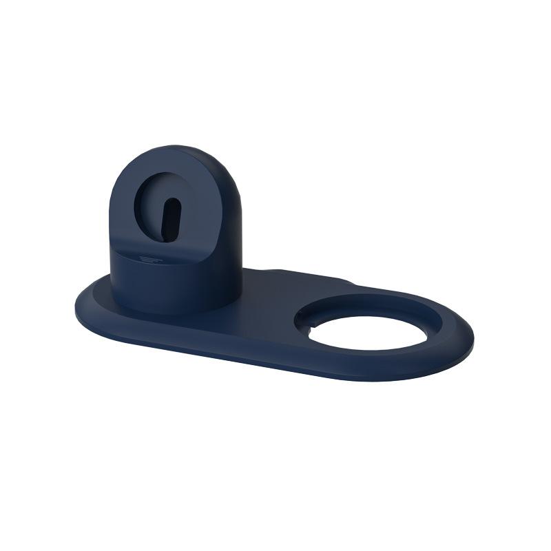 2in1 Charging Station Desktop Skin Silicone Charger Stand Holder Dock for Apple Watch 10 9 8 7 6 5 4 3 2 1 Ultra 2/SE iPhone 14