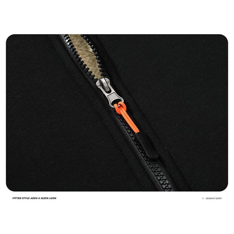 Maoren Men's Winter Fleece-Lined Hooded Jacket