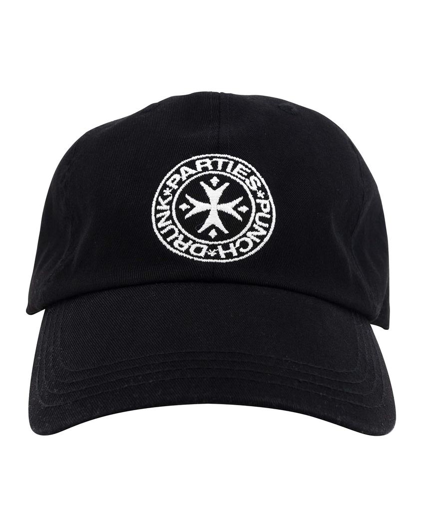 PUNCH DRUNK PARTIES Circle Logo Cap (Black)