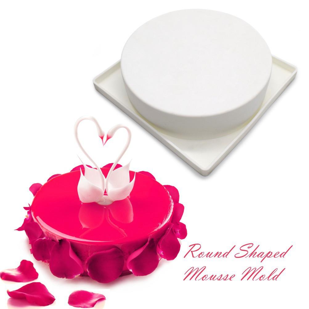 

1pc Elegant -Inspired Mousse Cake Mold - Classic Round Design Perfect for Fondant & Italian Mousse белый