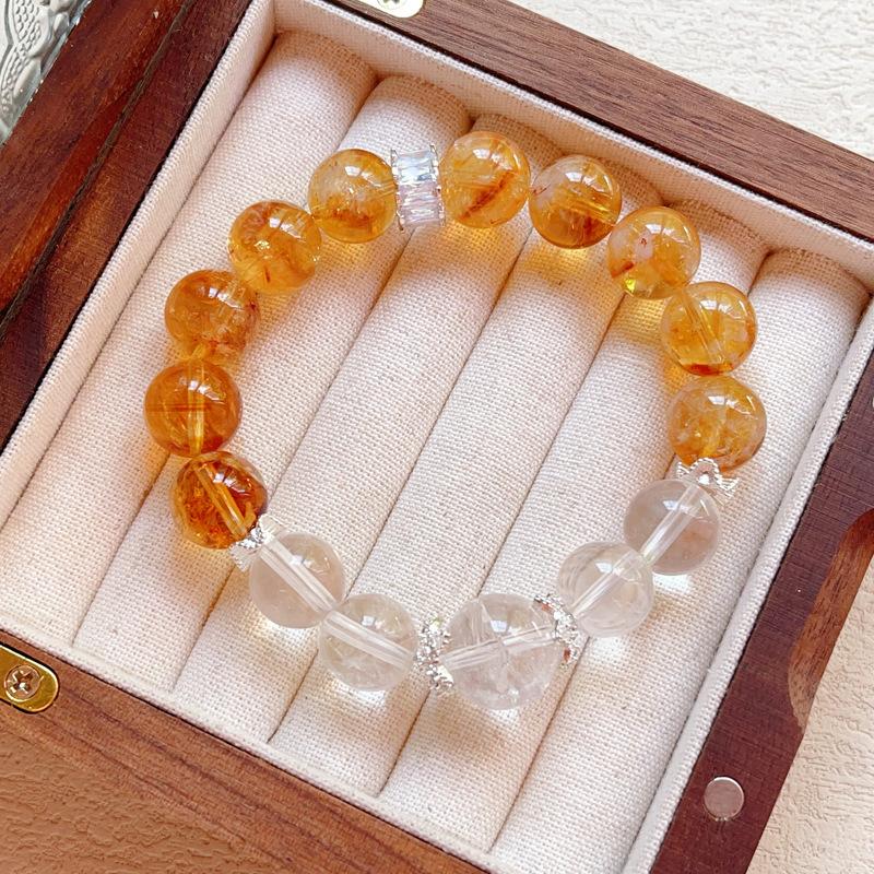 

Citrine Bracelet Women s, Huang Asai Natural White Crystal Bracelet