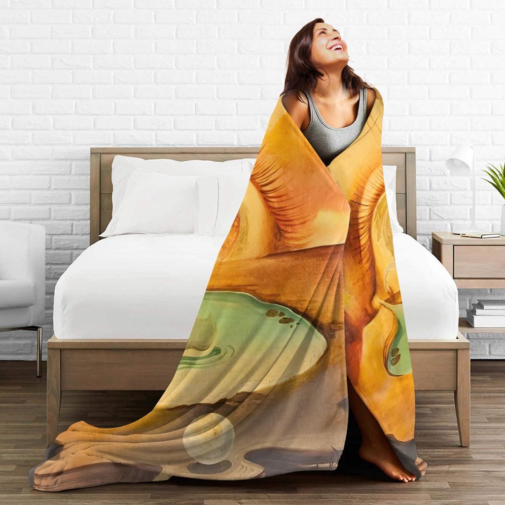 Salvador Dali Spanisches Öl Signiert Mode Decken Surrealistische Szene Fleece Überwurf Mode Decke Schlafzimmer Sofa Dekoration Dünne Tagesdecke Porta