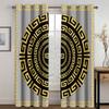 Cheap 240*270CM Abstract Art Modern Simple Black Face Thin Windows Curtains for Living Room Bedroom Decor 2 Pieces Free Shipping