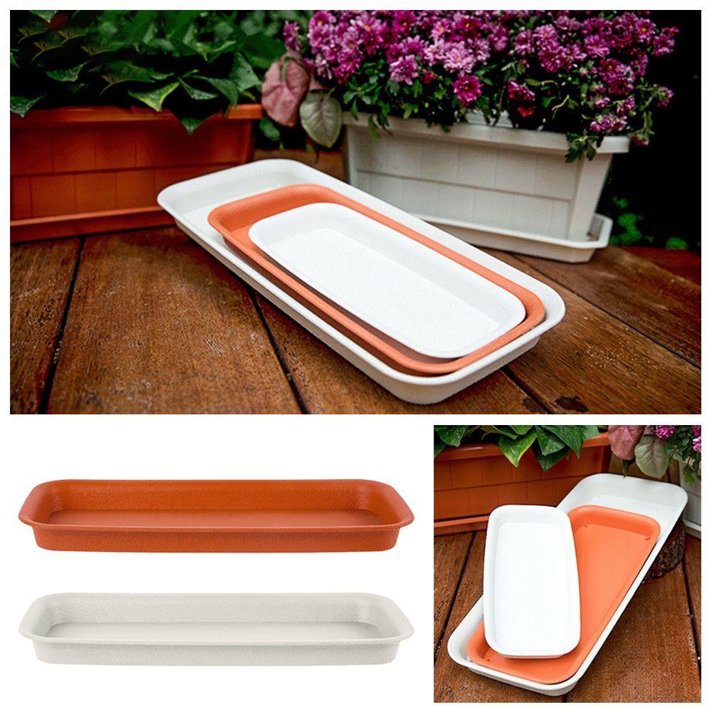 1Pcs Plastic Durable Rectangle Drip Trays Plant Saucer Indoor Outdoor Plastic Tray Saucers