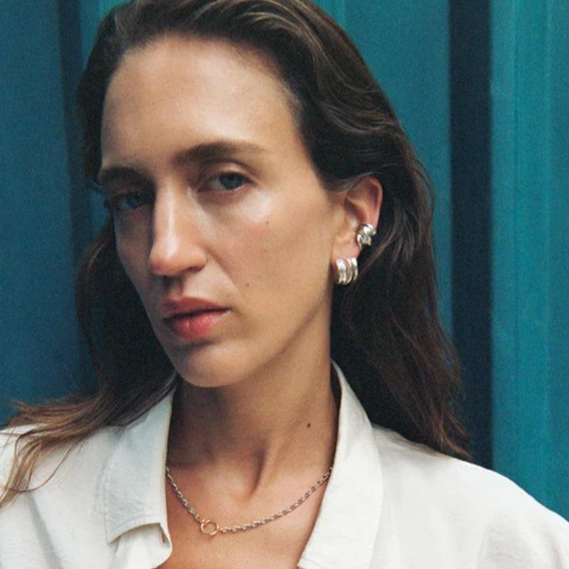 Modische Exquisite Leichte Luxus Vielseitige Ohrringe, Hochwertige Unregelmäßige Metall 18K Gold Plated Echte Goldohrringe.