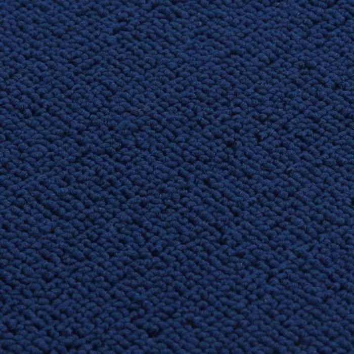 VidaXL Tapis d'escalier 15 pcs 70x20 cm Bleu marine Rectangulaire