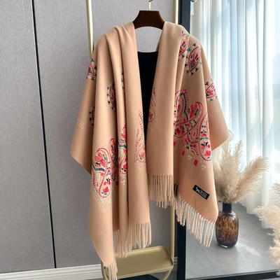 Autumn And Winter Ethnic Style Embroidery Retro Literary Personality Fashion Women Warm Scarf Air Conditioner Shawl Scarf