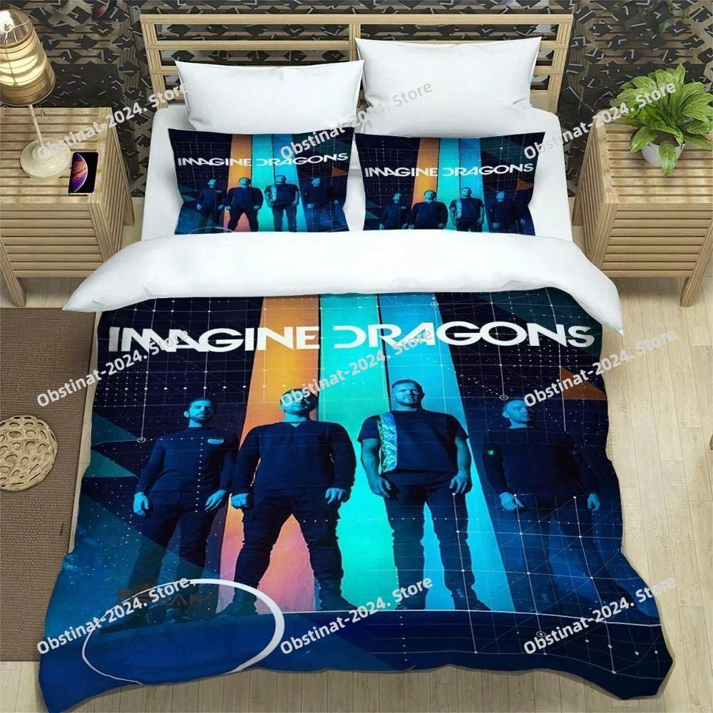 Zestawy pościeli Rock Band Imagine Dragons wykwintny zestaw pościeli poszwa na kołdrę zestaw kołdry pościel luksusowy prezent urodzinowy