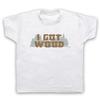 SHAUN OF THE DEAD I GOT WOOD AS WORN BY NICK FROST ED KIDS CHILDS T-shirt