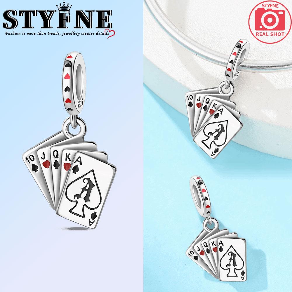 Poker Series Copper Hearts, Spades, Clown K J A 10 Charms Beads Fit 3Mm Original Bracelets Diy Jewelry Birthday Gift