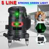 100- 240v  Strong Green Light 5 Line Laser Level 360° Rotary Laser Line
