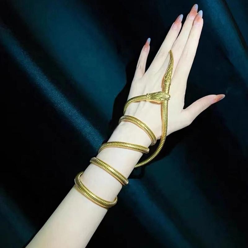 Bendable Snake Body Chain for Women Adjustable Punk Snake Belly Chain Flexible Multi-Purpose Bracelet Necklace Jewelry