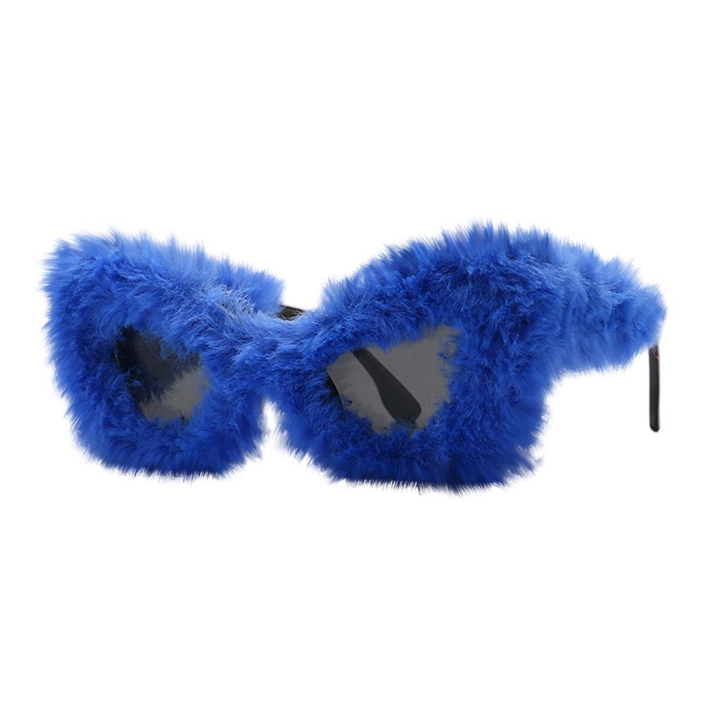 Halloween Party Kostüm Auge Sonnenbrille Mode Niedlich Bunt Plüsch Flauschig Verkleidungszubehör Punk Weiche Samt-Schattierungen Sonnenbrille