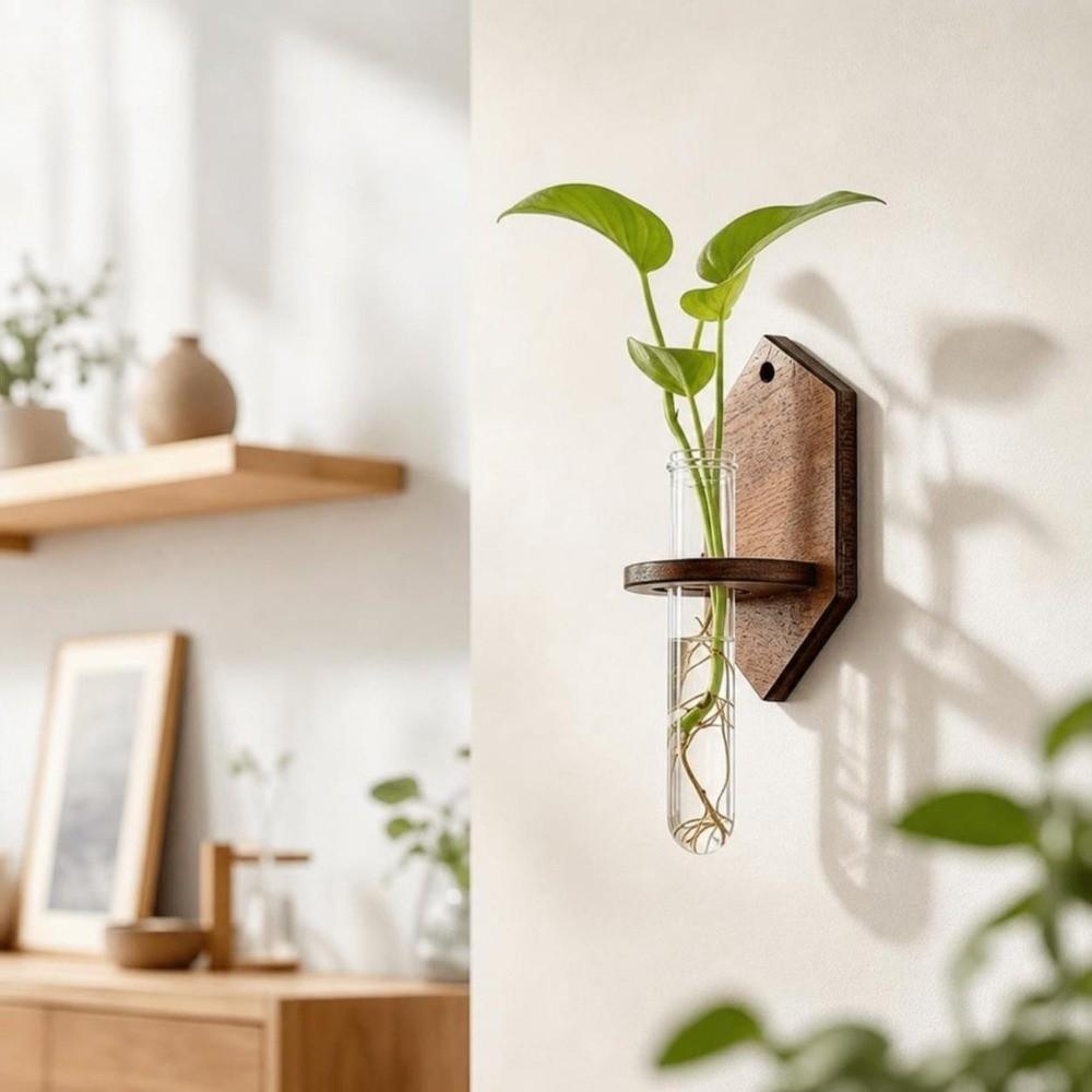 Vase Wall Mounted Planter Home Ornaments Flower Pot Wall Shelf Planter Holder Home