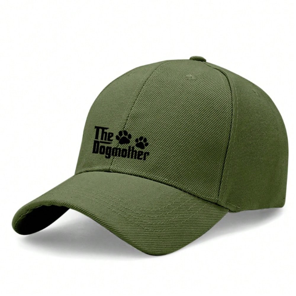 The Dogmother Print Adjustable Unisex Baseball Cap | Soft Fabric Breathable Curved Brim Casual Streetwear Outdoor Travel Accessories For Dog Lovers