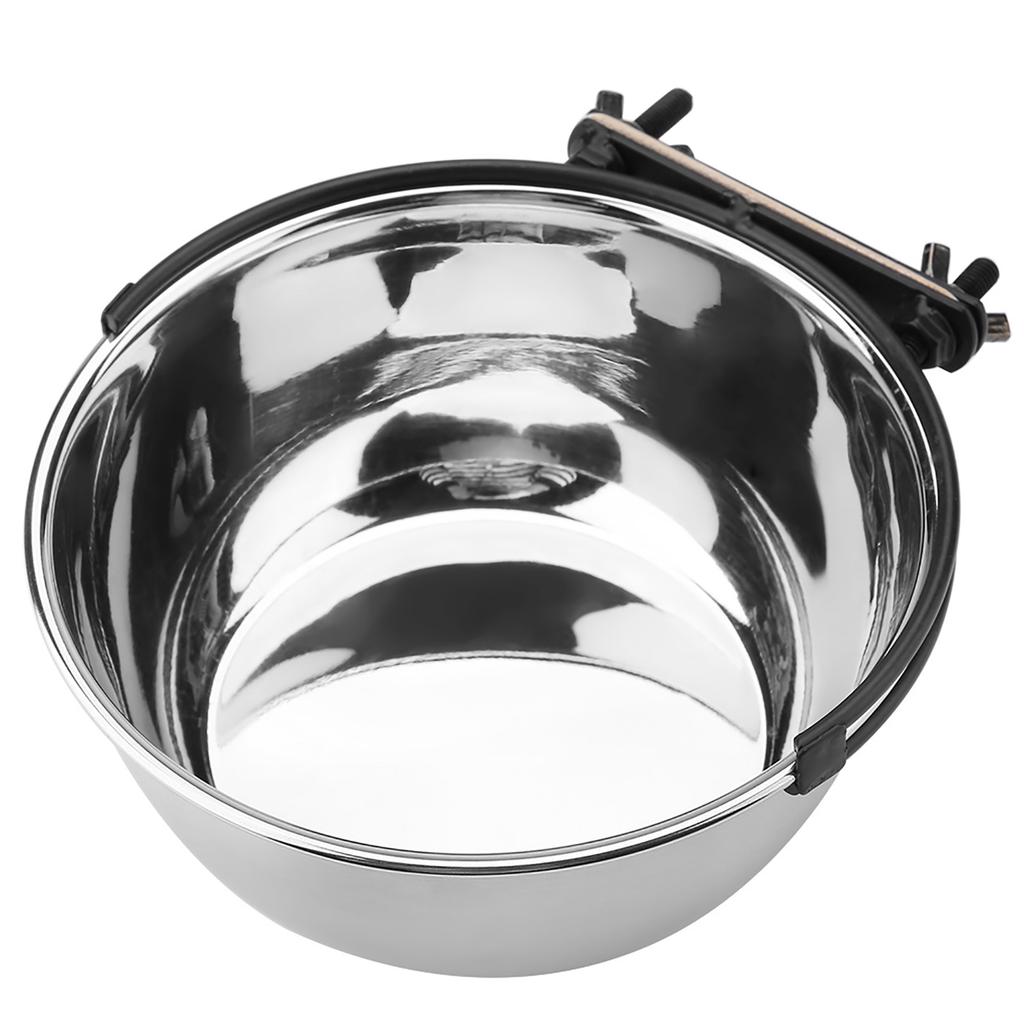 Stainless Steel Hanging Food Water Bowl Feeder for Cat Pet Dog Puppy Crate Cage