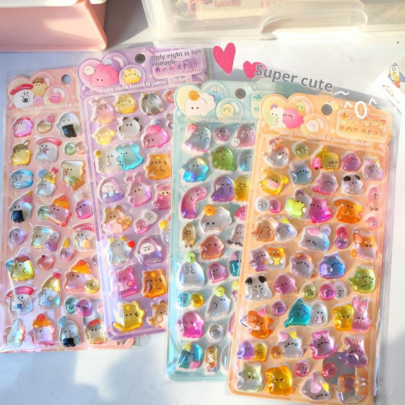 3D Embossed Animal Series Sticker Cute Decor For Handcrafts, Notebooks, Device Embellishment & Gifts Anime Worlds Store