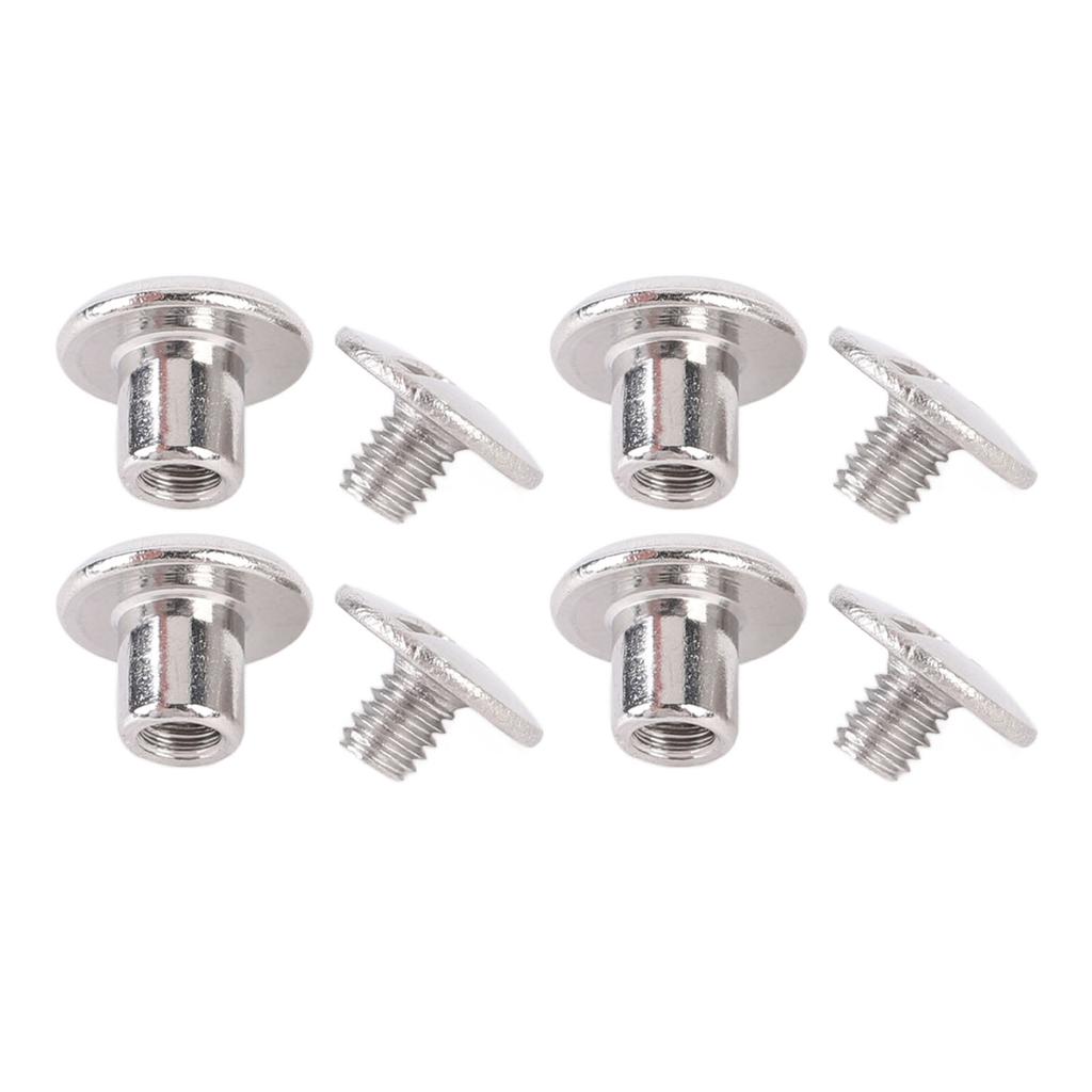 100 Sets Rivet and Screw Stainless Steel M2.5 Flat Round Head Rivet Fastener Set for Leather Crafts Clothing Decoration