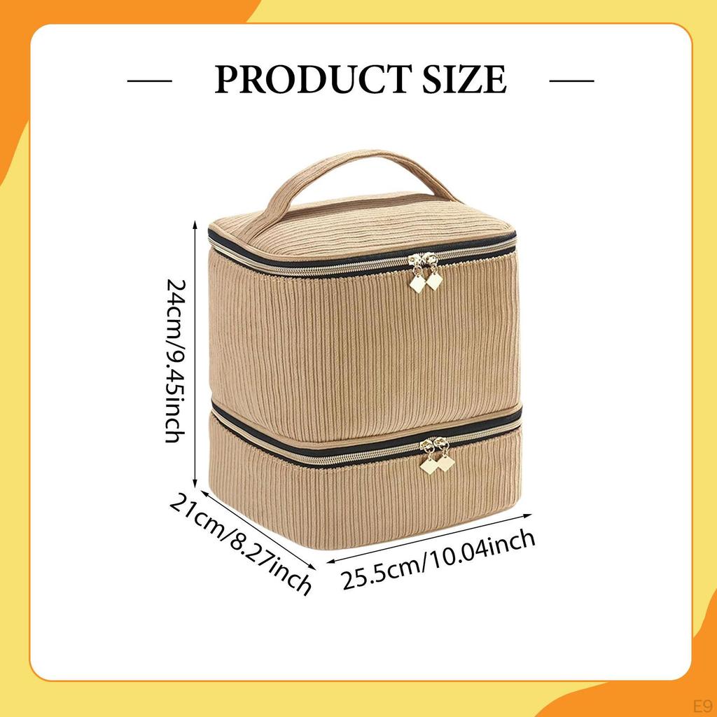 Nail Polish Storage Bag Carrying Case Dustproof Large with Handle Organizer Box for Lipstick Perfume
