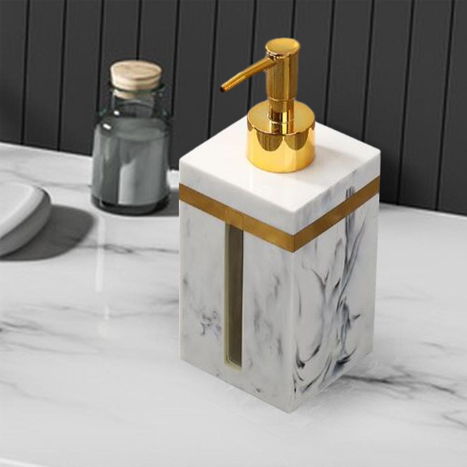 Soap container with pump, liquid hand soap dispenser, marble texture manual soap