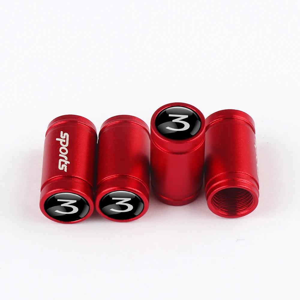 Car Sticker Tesla 4Pcs Aluminum Badge Car Wheel Tire Valve Stem Caps Cover For Tesla Model 3 Y S X Roadster Juguete SpaceX Cyber