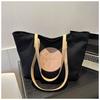 Fashion Versatile Leisure Bag Large Capacity Women's Canvas Bag Commuter Make-up Bag New Underarm Tote Bag
