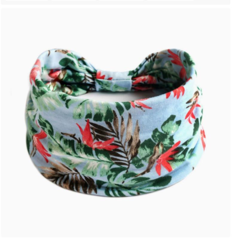 Women's  Boho Cotton Printed Headband Sports Band Striped Headband A Wide Edge Yoga Headband Soft Hair Band Headdress Bundle Women Girls Hair Band