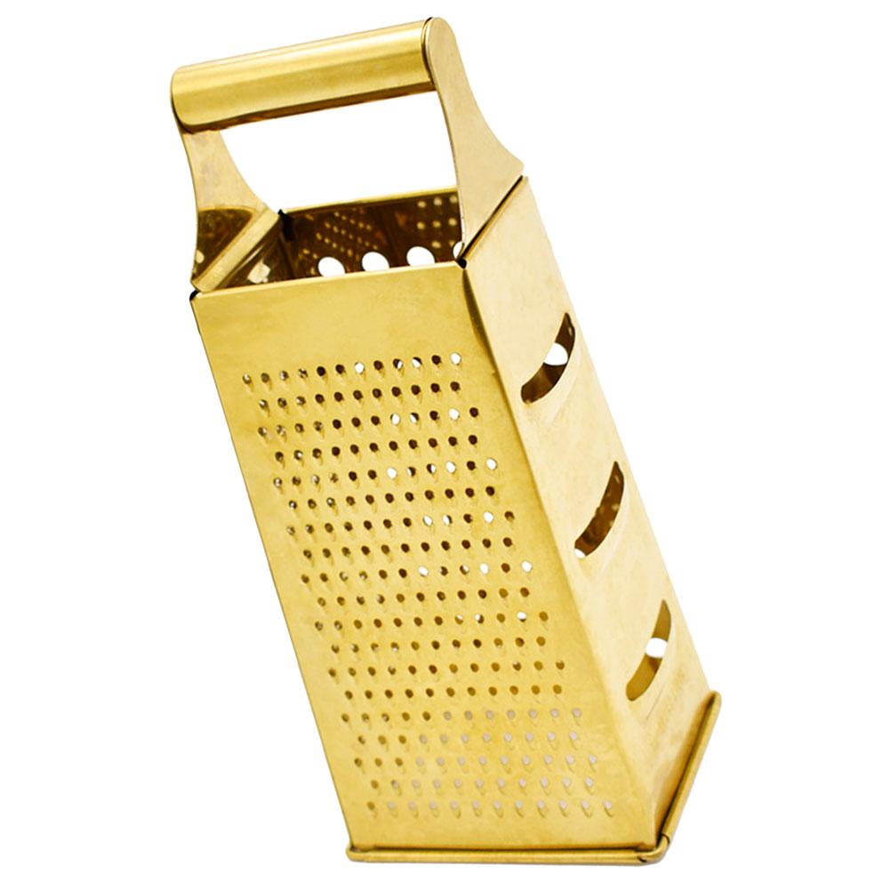 

Терка из нержавеющей стали, функциональная овощерезка, овощечистка, слайсер, кухонные принадлежности, терки для многофункциональной машины для нарезки кубиками золотистый