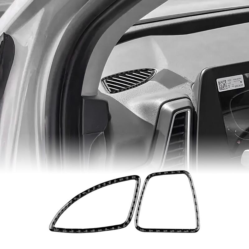 Echte Weiche Kohlefaser Für KIA Sportage NQ5 2024 2025 LHD RHD Auto Lüftungsauslass Rahmen Aufkleber Innenzubehör