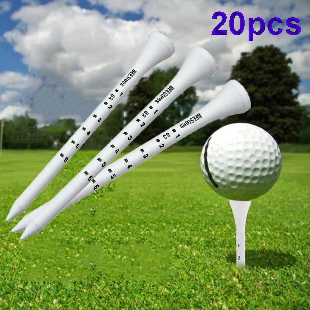 

20pcs White Scale Professional Golf Tees Ball Socket Tee Golf Holder білий