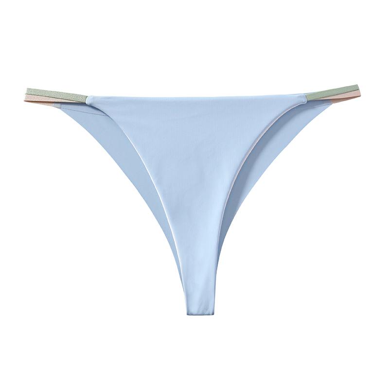 

CINOON Women s Sexy Sports Thong Double-layer Thin Strap Erotic T-back Underpants Alluring Comfort Breathable Bikini XXL синій