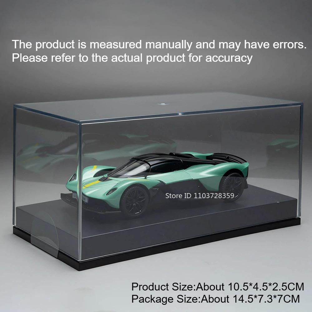 

1:43 Valkyrie P1 Model Toy Sports Cars Alloy Diecast with Acrylic Box Doors Opened Rubber Tires Office Table Supercar Ornaments