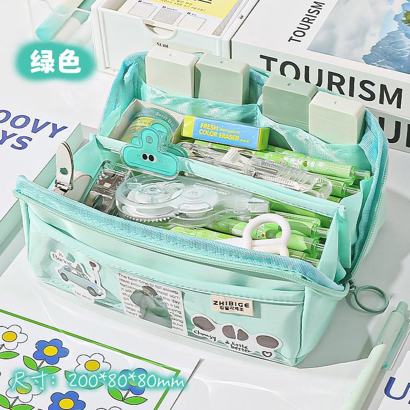 Large Pencil Case for Girls Teens Kids Pencil Bag with Zipper Pencil Pouch Aesthetic Pencil Pen Case Organizer for School