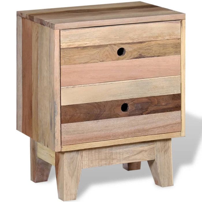 VidaXL Table de chevet Bois de récupération massif