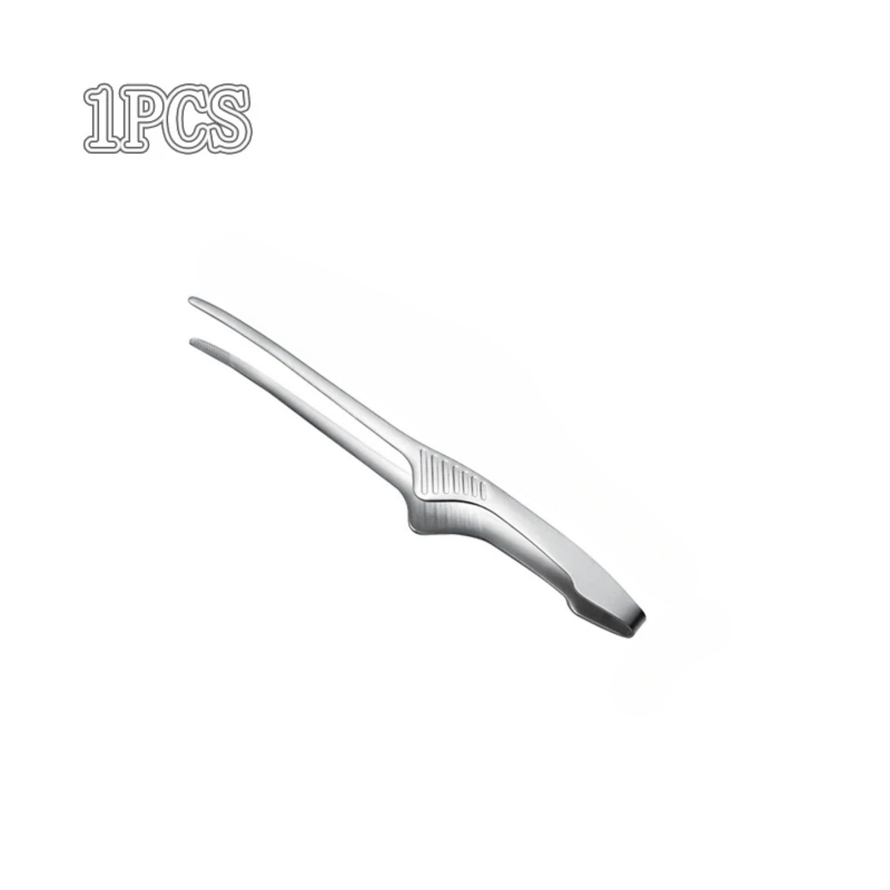 Stainless Steel Food Tongs Food Chief Tongs BBQ Tweezer Clip Stainless Steel Portable for Picnic Barbecue Cooking Kitchen Clip