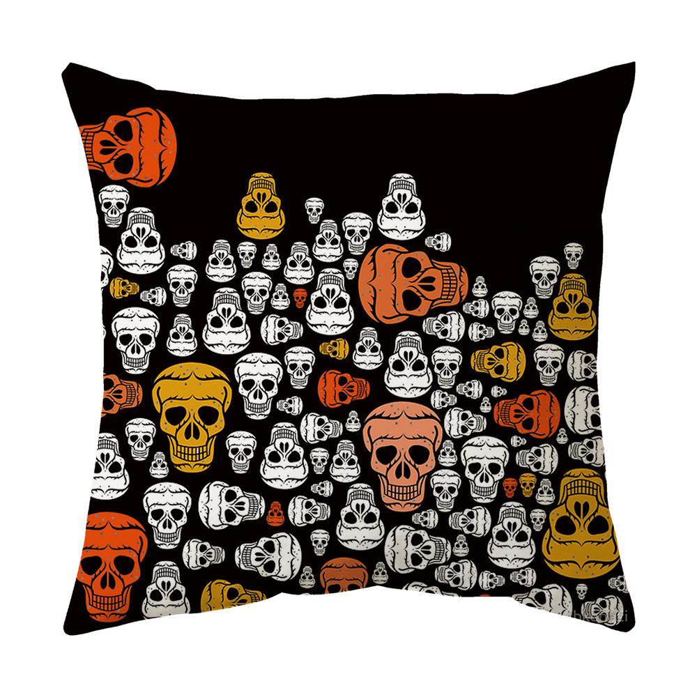 Halloween Cartoon Backrest Sofa Pillow Case Pillow Case Decoration Peach Skin Pillow Cushion Nordic Living Room