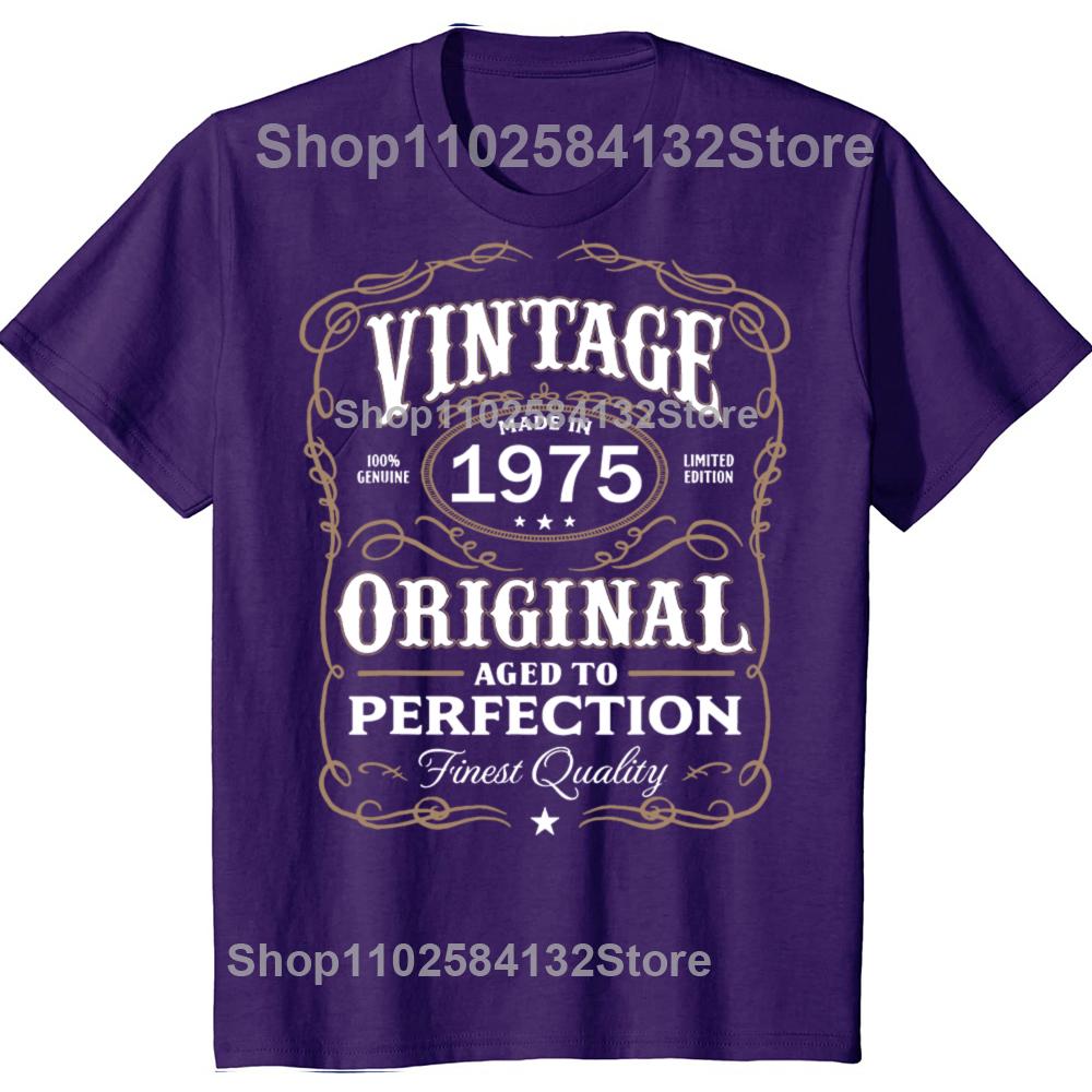 

50th Birthday Gifts Men Women 50 Years Old Vintage 1975 Party T-Shirt Women Men Clothing Streetwear Graphic T Shirts Tops 4XL