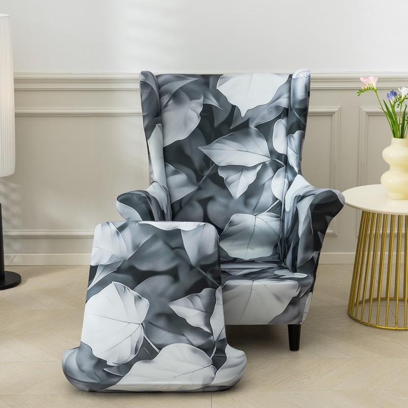 Návleky na křeslo 2 kusy/sada Potah natahovací pohovky Potisk Návleky na křeslo Chránič nábytku Pohovka Měkká s elastickým dnem