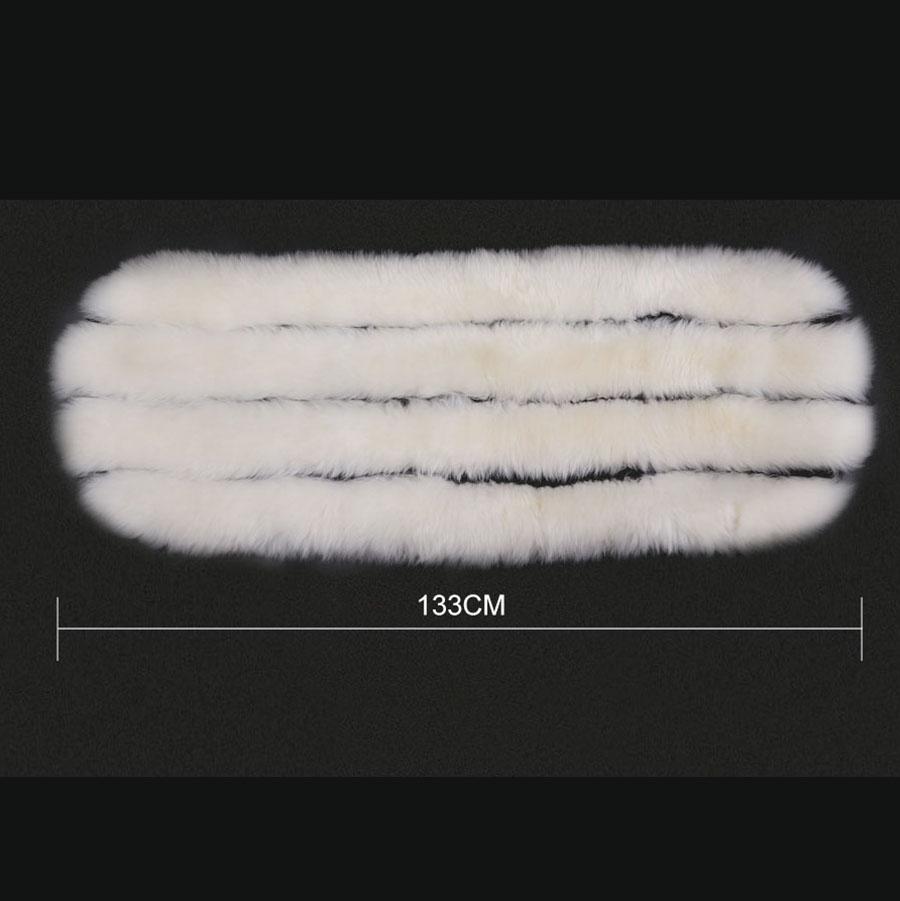 

1PC 50x130cm White Sheepskin Long Wool Breathable Warm Soft Covers Chair Cushion