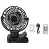 Portable Clip On Fan 4000mah Rechargeable Desktop Fan with LED Light Hook Remote Control for Camping Golf Cart Stroller