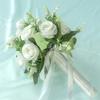 Durability Bridal Bouquet Light Weight Bouquet Handheld Silk Flower Bouquet for Outdoor Wedding Event