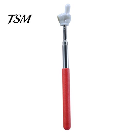 Retractable Pointer Telescopic Teacher Portable Mini Anti-slip Finger Shape Handheld Multi-functional Blackboard Presenter Stick School Classroom красный