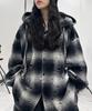 WEGO Figments Distressed Hooded Check Long Sleeve Size Black Shirt, Streetwear, Shirt, Gift, Women's, F,