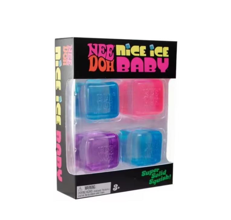Needoh Sensory Squishy Toy, Jellyfish & Cube Squish Soft Gel Stress Relief Toy
