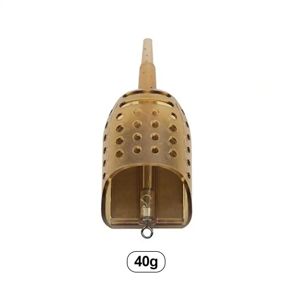 1Pc Carp Fishing Bait Feeder Lure Holder Trap 30g 40g 50g Fishing Feeder Cage Basket Load Iron Head Lures Feeder Cage
