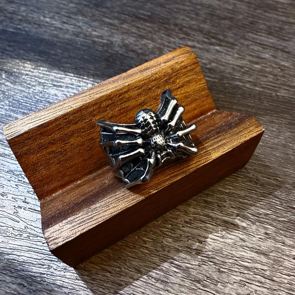 Retro Spider Adjustable Open Ring Punk Gothic Jewelry For Men Women Vintage Alloy Accessories Cosplay Holloween Gift